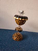 Unieke Kandelaar met Tijgerprint, Kunststof, Gebruikt, Bruin, Ophalen of Verzenden