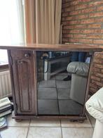Eikenhouten TV kastje met glazen deur., Huis en Inrichting, Kasten | Dressoirs, Ophalen, Gebruikt, 25 tot 50 cm, 50 tot 100 cm