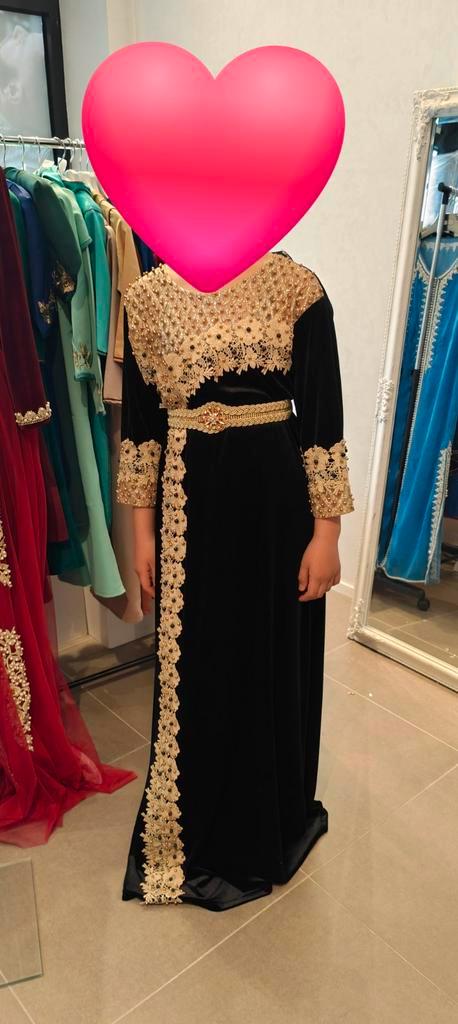 Feestjurk Kaftan Meisjes Maat vanaf 11 jaar t/m XS, Kleding | Dames, Jurken, Zo goed als nieuw, Maat 34 (XS) of kleiner, Zwart