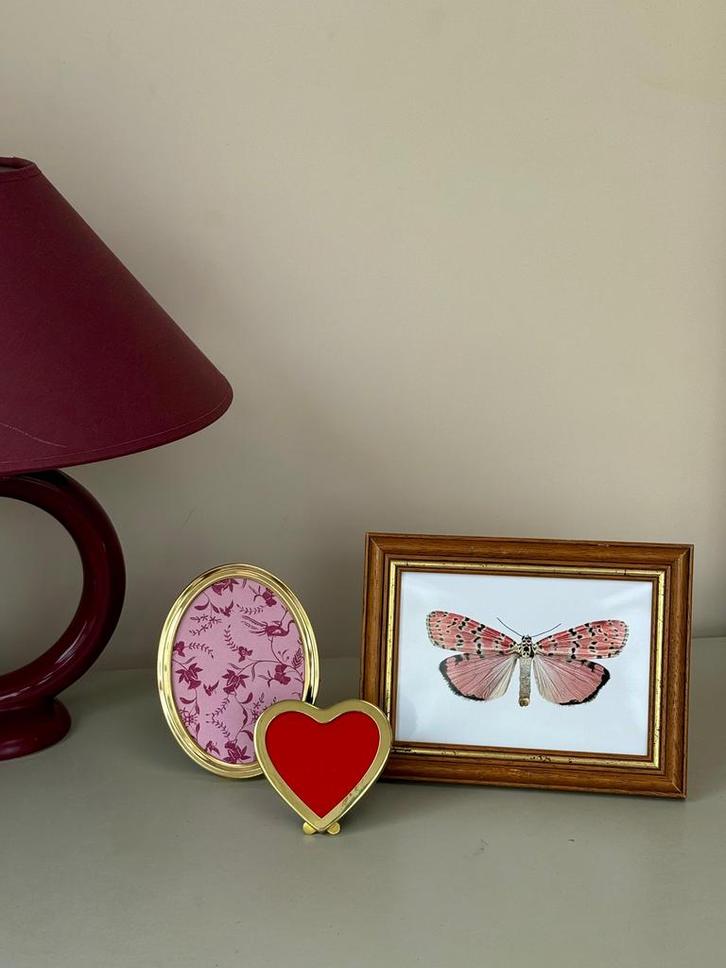 Vintage fotolijstje fotokaders lijstje ovaal bladgoud gold, Huis en Inrichting, Woonaccessoires | Lijsten, Zo goed als nieuw, Minder dan 50 cm