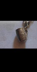 Zilveren bedel kettinghanger bierpul voor bedelarmband, Overige merken, Ophalen of Verzenden, Zo goed als nieuw, 4 bedels of meer