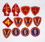 US WWII Marine Corps Division patches, Ophalen of Verzenden, Marine, Amerika, Embleem of Badge