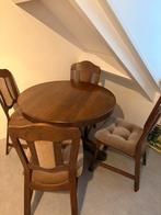ronde tafel met 4 stoelen antiek zgan, Huis en Inrichting, Tafels | Eettafels, Ophalen, 100 tot 150 cm, Nieuw, Vier personen