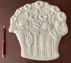 Keramiek Wandbord - MANCER Italy - Bloemenmand, Ophalen, Gebruikt