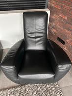 Gerard van den Berg Longa Fauteuil met Voetenbank, Huis en Inrichting, Fauteuils, Ophalen, Gebruikt, Leer, 75 tot 100 cm