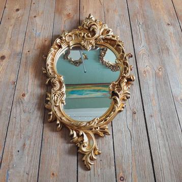 Lucky Vintage prachtige barokke gouden spiegel  beschikbaar voor biedingen
