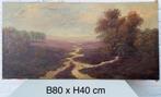 Schilderij Heidelandschap B80 x H40 cm, Ophalen of Verzenden