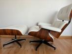 Lounge chair xl replica wit palissander ottoman, Huis en Inrichting, Fauteuils, Ophalen of Verzenden