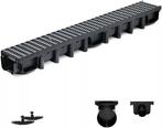 B125 20 meter 148mm afvoergoten met kunststof rooster (grijs, Doe-het-zelf en Verbouw, Buizen en Afvoer, Ophalen, Afvoer, Pvc