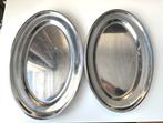 2 RVS serveerschalen schalen borden Ovaal, Overige materialen, Gebruikt, Ophalen of Verzenden, Schaal of Schalen