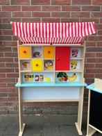 Marktkraampje speelkeuken winkeltje, Kinderen en Baby's, Speelgoed | Speelkeukens, Ophalen, Zo goed als nieuw, Hout