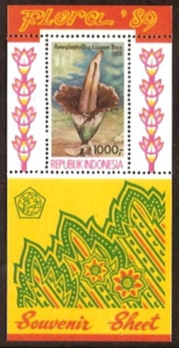 Indonesie Zonnebloem nr 1364 postfris 1989 beschikbaar voor biedingen