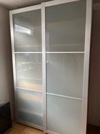 Hoge Paxkast, schuifdeuren melkglas, Ophalen, Gebruikt, 50 tot 75 cm, 200 cm of meer