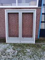 2 gebruikte hardhouten deuren, Doe-het-zelf en Verbouw, Deuren en Horren, Ophalen, Gebruikt, 120 cm of meer, Buitendeur