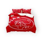 Ajax dekbedovertrek 1 persoons 140x200 rood wit fans, Huis en Inrichting, Slaapkamer | Beddengoed, Ophalen of Verzenden, Nieuw