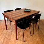 Vintage teak retro deens tafel pastoe mid century modern, Huis en Inrichting, Ophalen, Gebruikt, 50 tot 100 cm, Vijf personen of meer