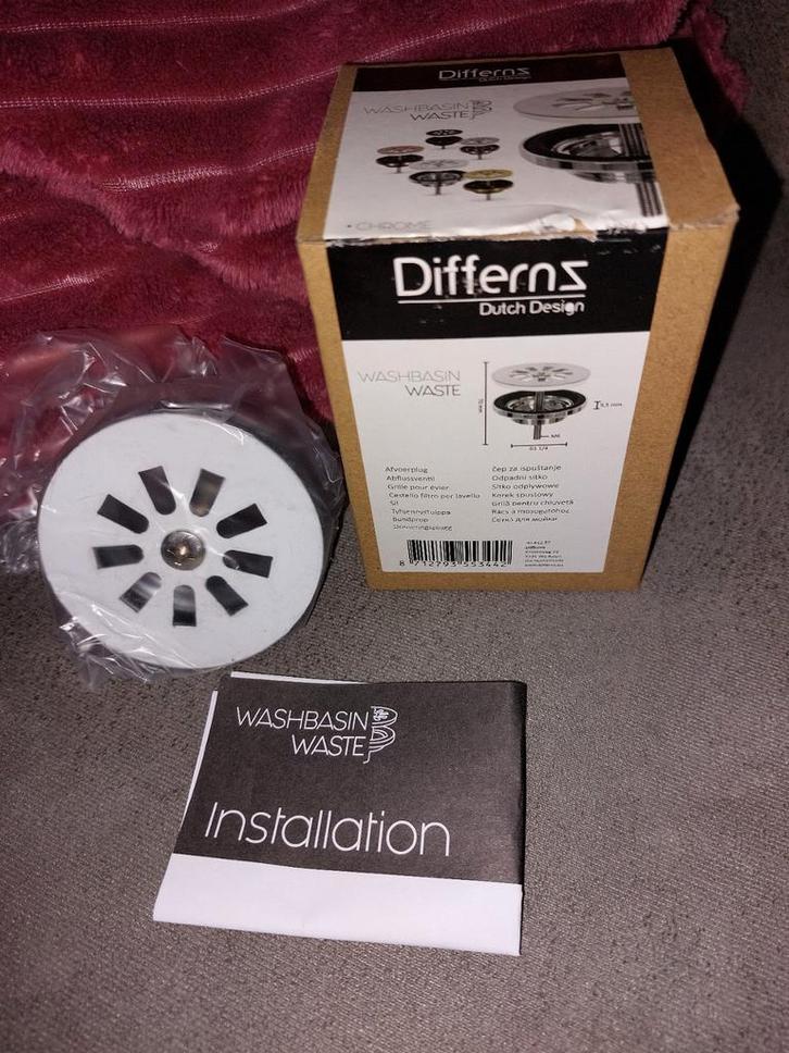 Fontein Afvoerplug Differnz Mix Chroom, Huis en Inrichting, Badkamer | Badtextiel en Accessoires, Nieuw, Overige typen, Overige kleuren