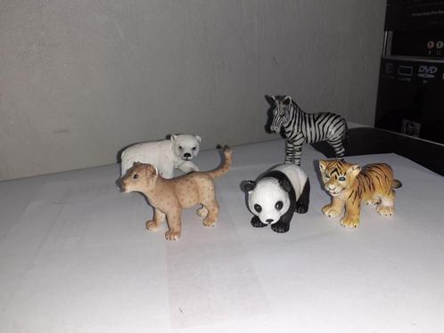 Schleich set 1 jonge wilde dieren, Verzamelen, Dierenverzamelingen, Gebruikt, Beeldje of Figuurtje, Wild dier, Ophalen of Verzenden
