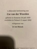 van der Weerden x van Heesch 1929 Someren 2002 Nuland, Ophalen of Verzenden