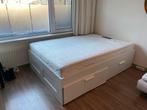 IKEA BRIMNES bed, kleur wit, afmetingen 140 x 200 cm, met lu, Huis en Inrichting, Slaapkamer | Matrassen en Bedbodems, Gebruikt