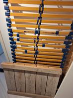 Steigerhouten Eenpersoonsbed incl. Lattenbodem, Huis en Inrichting, Ophalen, Eenpersoons, Hout, 90 cm
