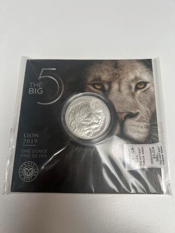Zilveren munt - The Big 5 Leeuw 2019 | 1 ounce zilver beschikbaar voor biedingen