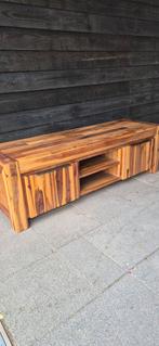 Acacia Houten Dressoir / TV Kast - 160cm, Huis en Inrichting, Ophalen, Gebruikt, 150 tot 200 cm, Minder dan 100 cm