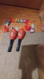 2x + castagnetten en een ketting...., Ophalen of Verzenden, Zo goed als nieuw, Feestartikel, Carnaval
