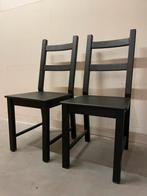 Twee IKEA eetkamerstoelen, Huis en Inrichting, Ophalen, Gebruikt, Twee, Zwart