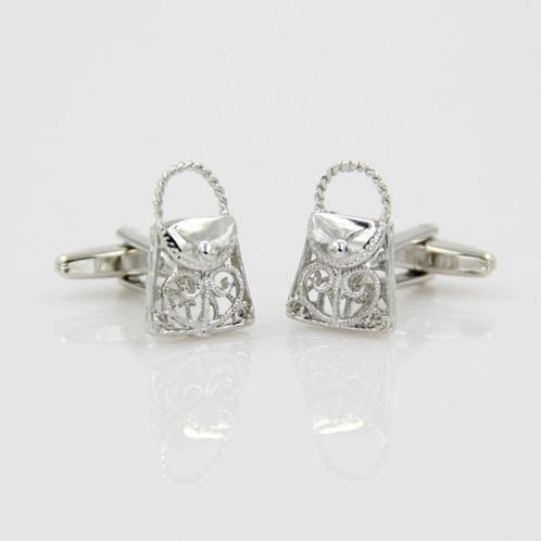 Dames manchetknopen met handtasje, Sieraden, Tassen en Uiterlijk, Manchetknopen, Nieuw, Overige materialen, Verzenden