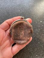 Heel klein oud antiek leren portemonnee knip beursje poppen, Ophalen of Verzenden