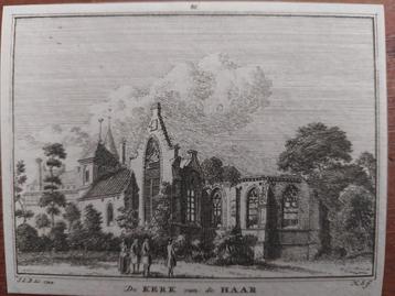 86 / Kerk van de Haar Oude gravure 18e eeuw beschikbaar voor biedingen