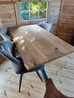 Houten eettafel met kruispoot, Huis en Inrichting, Tafels | Eettafels, Ophalen, 50 tot 100 cm, Zo goed als nieuw, Vijf personen of meer