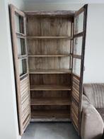Mooie Vitrinekast "Gered hout" look van Loods 5, Ophalen, 200 cm of meer, Zo goed als nieuw, Minder dan 150 cm