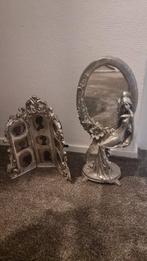 Zgan Barok Zilveren Spiegel & Fotolijst, Huis en Inrichting, Woonaccessoires | Spiegels, Ophalen, Minder dan 50 cm, Gebruikt, Minder dan 100 cm
