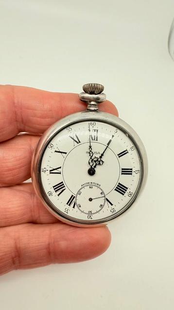 Zilveren zakhorloge zonder bovenkantje. beschikbaar voor biedingen