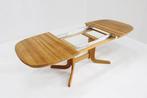 Vintage Deense ovalen uitschuifbare eettafel, Huis en Inrichting, Ophalen, Gebruikt, Vintage, 200 cm of meer