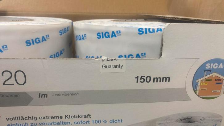 Siga luchtdicht tape, Doe-het-zelf en Verbouw, Isolatie en Afdichting, Nieuw, Overige materialen, Minder dan 4 cm, Ophalen