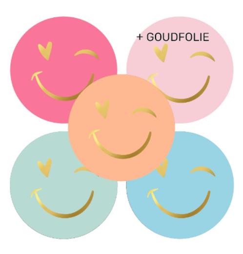 Sluitstickers smiley 5 varianten per 5 stickers, Hobby en Vrije tijd, Stickers en Plaatjes, Nieuw, Meerdere stickers, Ophalen of Verzenden