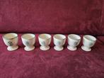 6 Poole Pottery england eierdopjes. Hand painted, Ophalen