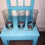 Limonade glazen met afbeeldingen van teckels 3 stuks, Huis en Inrichting, Keuken | Servies, Ophalen, Glas of Glazen, Gebruikt