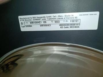 Siemens wasmachine wnm64 beschikbaar voor biedingen