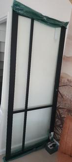 Opdek binnen deur zwart met glas, Doe-het-zelf en Verbouw, Deuren en Horren, Ophalen, 80 tot 100 cm, Binnendeur, Nieuw