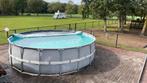 Zwembad 5,5 m diameter, 135 cm hoog met zandfilter en pomp, Gebruikt, Rond, 300 cm of meer, Opzetzwembad