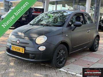 Fiat 500 1.2 Lounge Mat zwart automaat met open dak beschikbaar voor biedingen
