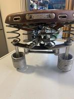 Comfortabel Lederen Fietszadel met Veren, Ophalen of Verzenden, Gebruikt, Algemeen, Zadel