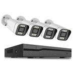 Beveiliging camera Set 4 stuks + Gratis 500GB Geheugen POE, Audio, Tv en Foto, Videobewaking, Nieuw, Buitencamera, Ophalen of Verzenden