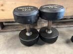 2 x 17,5 kg rubberen dumbbells dumbbell set gewichten, Ophalen, Dumbbell, Gebruikt, Inotec