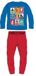 Brandweerman Sam Pyjama - Blauw/Rood - Maat 110 - 128 - 134, Ophalen of Verzenden, Nieuw, Jongen, Nacht- of Onderkleding