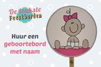Geboortebord Baby met strik geboorteborden huren meisje, Ophalen, Zo goed als nieuw, Geboortebord